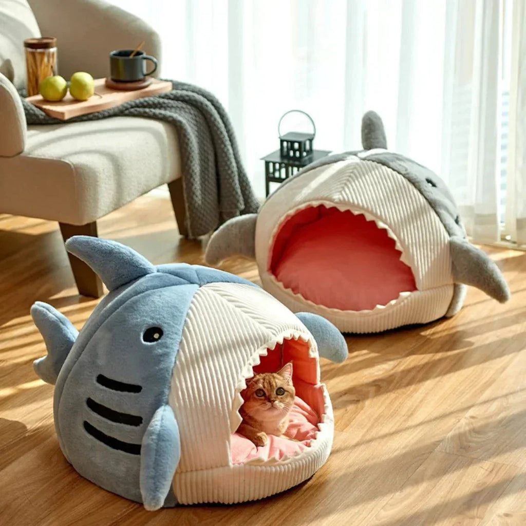 Cama De Lujo Tipo Tiburón Para Mascotas – Plush Ultrasuave