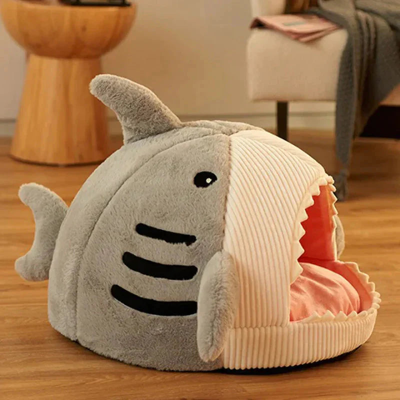 Cama De Lujo Tipo Tiburón Para Mascotas – Plush Ultrasuave
