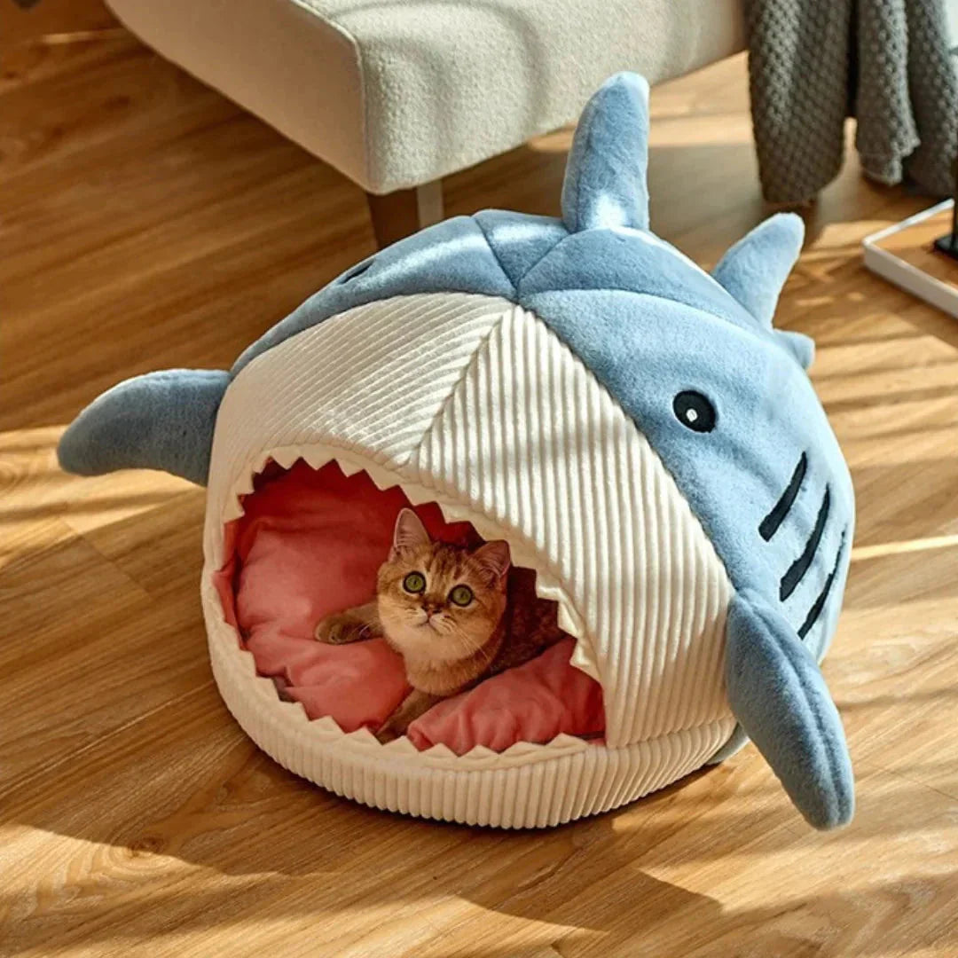 Cama De Lujo Tipo Tiburón Para Mascotas – Plush Ultrasuave