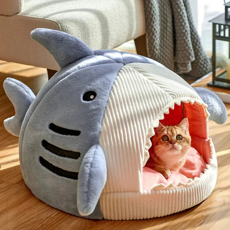 Cama De Lujo Tipo Tiburón Para Mascotas – Plush Ultrasuave