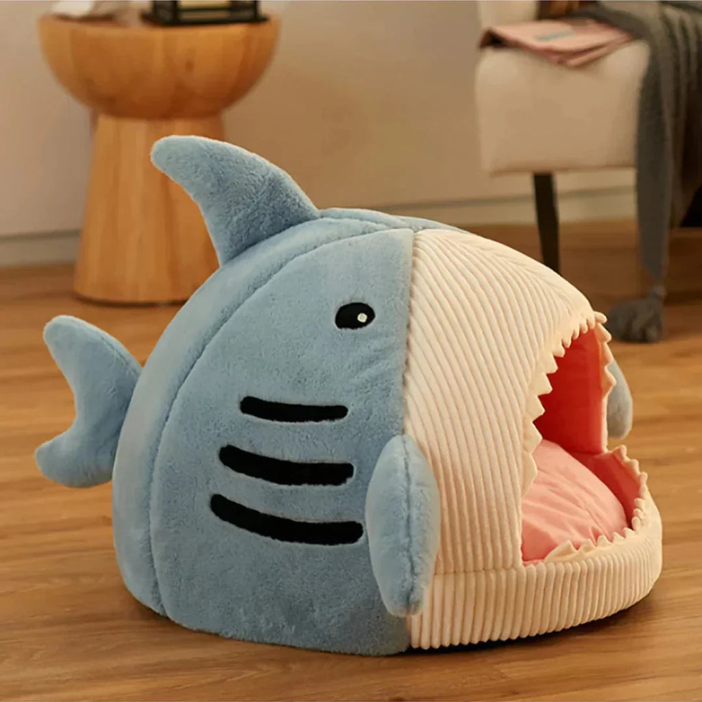 Cama De Lujo Tipo Tiburón Para Mascotas – Plush Ultrasuave