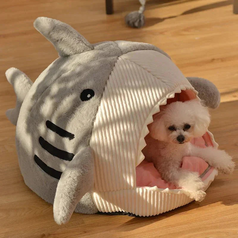 Cama De Lujo Tipo Tiburón Para Mascotas – Plush Ultrasuave